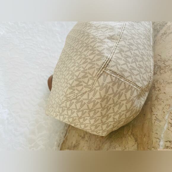 MICHAEL KORS Vanilla crossgrain leather hobo chain shoulder bag - Picture 7 of 9